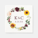 Recherche de sunflower mariage serviettes Fleurs