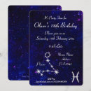Recherche de signe zodiaque poissons cartes invitations Ciel nocturne