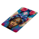 Recherche de grandes fleurs magnets Bleu