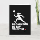 Recherche de badminton vœux cartes Joueur de badminton