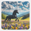 Recherche de chevaux colorés autocollants Nature
