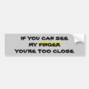 Zoek naar vinger bumperstickers De vogel