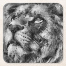 Recherche de tête lion dessous de verres Gros chat