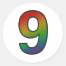 Recherche de numéro 9 autocollants Anniversaire