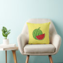 Recherche de tranche pastèque coussins Rouge