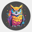Recherche de hibou nocturne autocollants Chouette