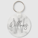 Recherche de marbre blanc porteclés Monogramme
