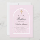 Recherche de rose de bébé baptême invitations Rose et blanc