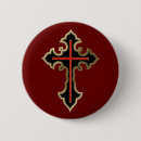 Zoek naar gouden kruis buttons Geloof