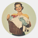 Recherche de femme de ménage autocollants Rétro