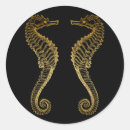 Recherche de hippocampe autocollants Noir