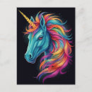 Recherche de licorne colorée cartes postales Arc en ciel