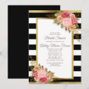Recherche de noir de rayure invitations Élégant