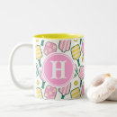 Recherche de rose jaune tasses Monogramme