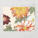 Recherche de dahlia rouge cartes postales Vintage