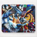 Recherche de hiboux colorés tapis souris Nature