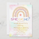 Recherche de rainbow gender reveal invitations Révélation de genre