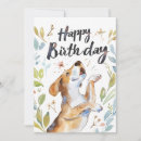 Recherche de chien beagle vœux cartes Aquarelle