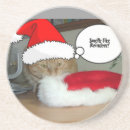 Recherche de humour noël dessous de verres Chat