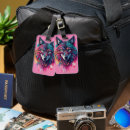 Recherche de loup bagages étiquettes Portrait
