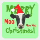 Recherche de vache père noël autocollants Drôle