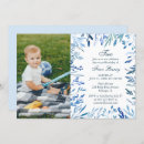 Recherche de blue floral anniversaire invitations Botanique