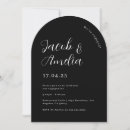 Recherche de moderne fiançailles invitations Noir et blanc