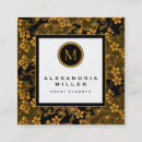 Recherche de monogramme floral cartes visite Élégant