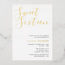 Recherche de foil 16ans anniversaire invitations Typographie