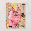 Recherche de collage chat cartes postales Rétro