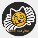 Zoek naar wilde katten stickers Zwarte kat