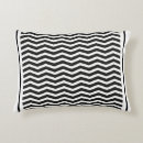 Recherche de lignes de zigzag coussins Noir