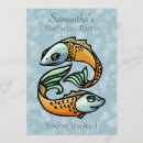 Recherche de signe zodiaque poissons cartes invitations Fête d'anniversaire