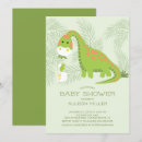 Recherche de dino baby shower invitations Vert