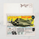 Recherche de vaisseau spatial cartes postales Vintage