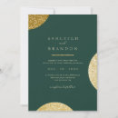 Recherche de vert et or mariage invitations Couple