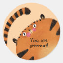 Recherche de tigre orange autocollants Mignon