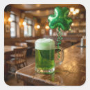 Recherche de bière verte autocollants Trèfle