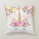 Recherche de licorne rose coussins Baby girl