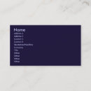 Recherche de bleu marine cartes visite Simple