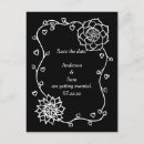 Recherche de fleurs noires et blanches cartes postales Couple