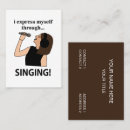 Recherche de chanteuse cartes visite Professionnel
