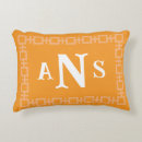 Recherche de clé grecque coussins Orange