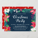 Recherche de floral noël invitations Rouge