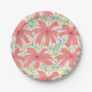 Recherche de fleurs tropicales assiettes en papier Fournitures de fête