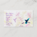 Recherche de colibri bleu cartes visite Floral