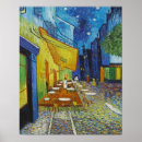 Recherche de terrasse de café la nuit posters Peintre