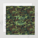 Recherche de motif de camouflage invitations Vert