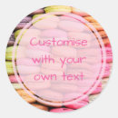 Recherche de macaron rose autocollants Bonbon