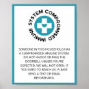 Recherche de quarantaine posters Avertissement